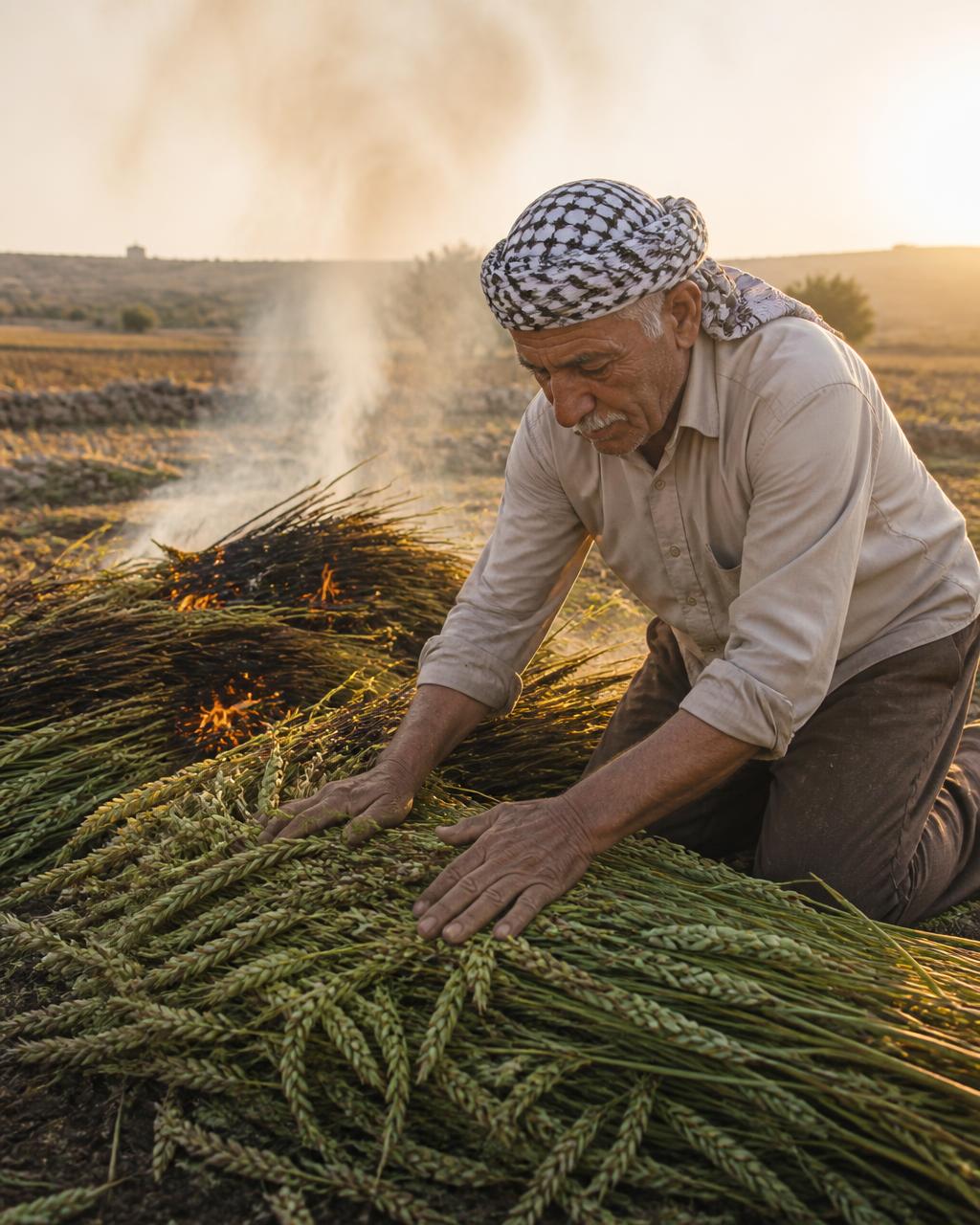 مراحل إنتاج الفريكة البلدية